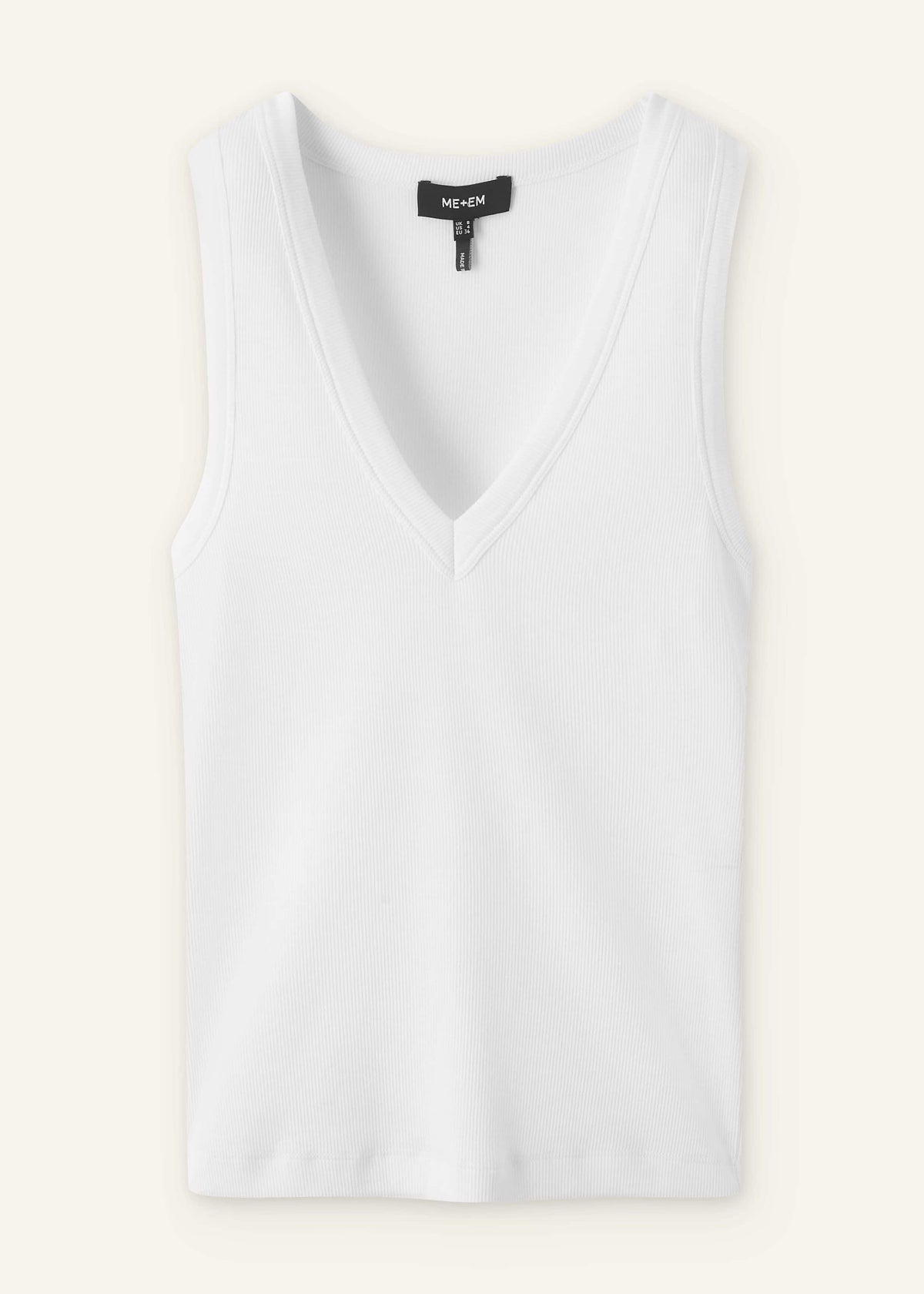 ME+EM White Ultimate V-Neck Vest