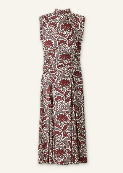 ME+EM Cinnamon Rising Wildflowers Print Fit + Flare Maxi Dress