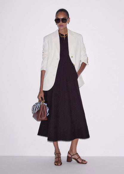 ME+EM Brown Desk-To-Dinner Fit And Flare Maxi Dress
