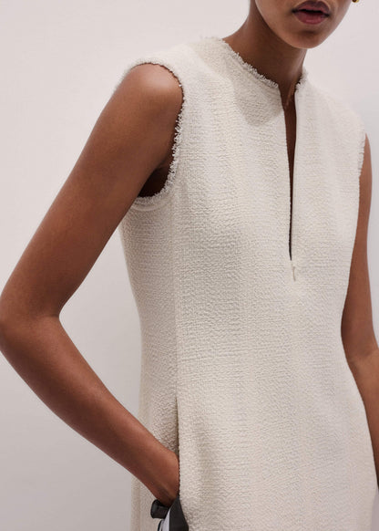 ME+EM Cream Desk-To-Dinner Fit And Flare Maxi Dress