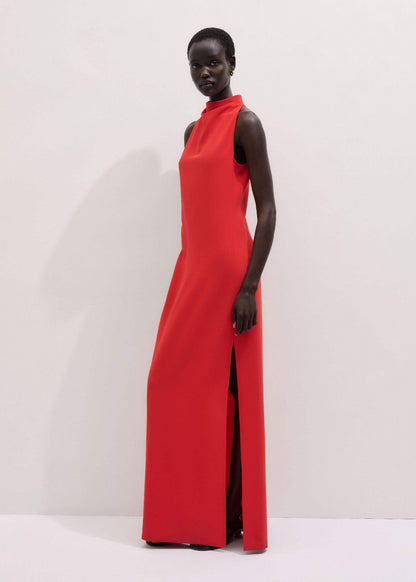 ME+EM Red Draped Full Length Dress