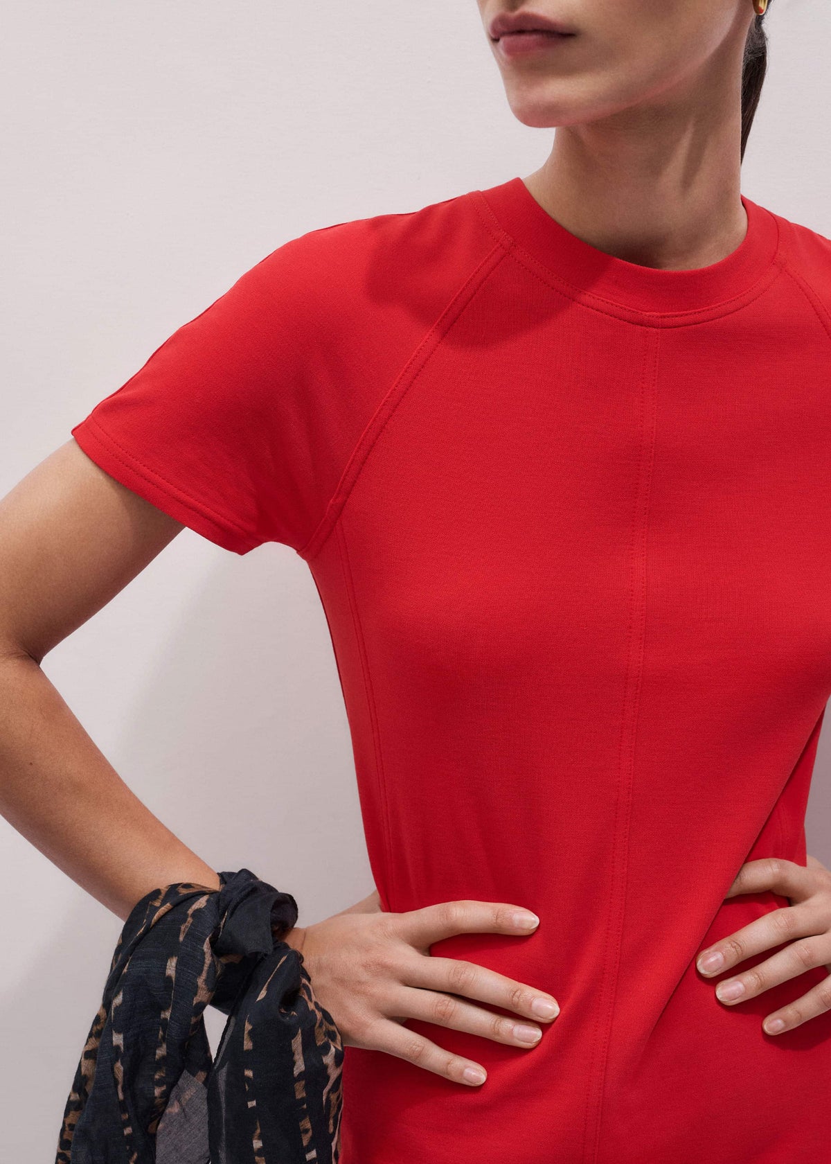 ME+EM Red Raglan Sleeve Maxi Dress