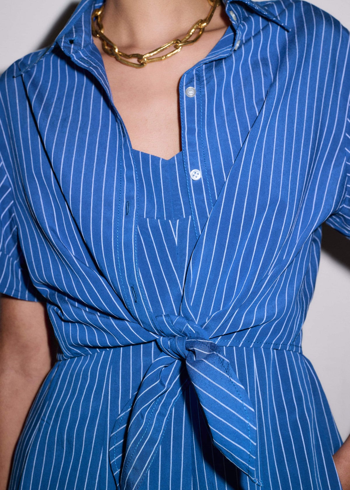 ME+EM Blue 2-In-1 Fit + Flare Maxi Dress