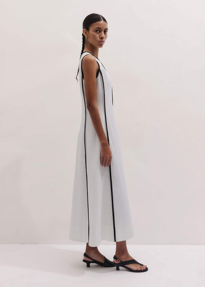 ME+EM White Crease-Less Linen Effortless Maxi Dress