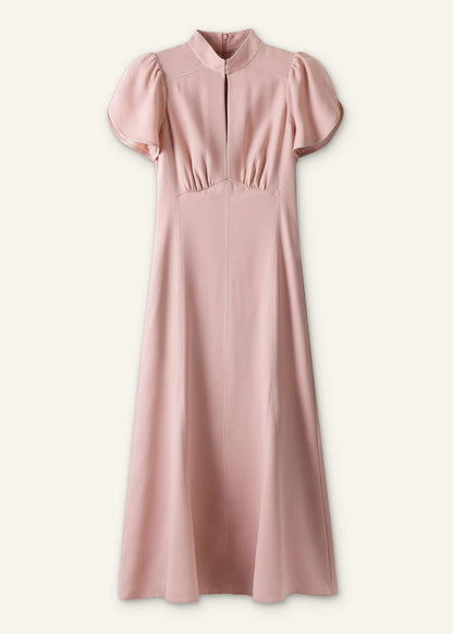 ME+EM Smoke Pink Contrast Stitch Midi Dress