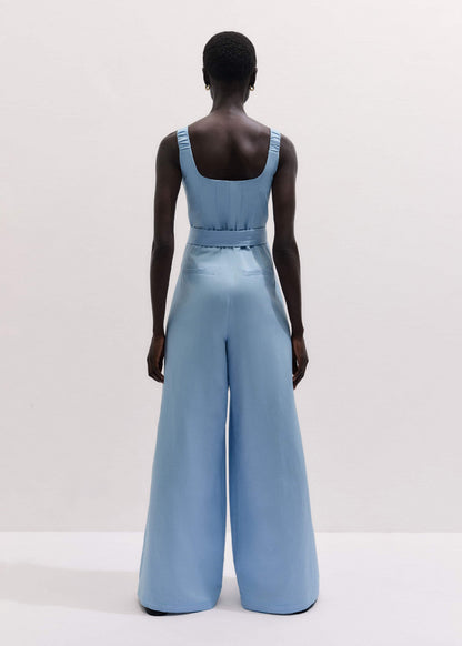 ME+EM Blue Wide-Leg Jumpsuit
