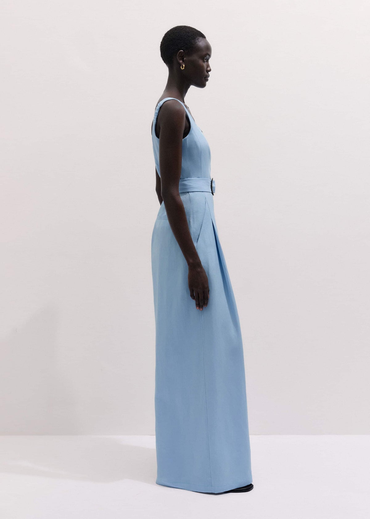 ME+EM Blue Wide-Leg Jumpsuit
