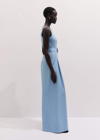 ME+EM Blue Wide-Leg Jumpsuit
