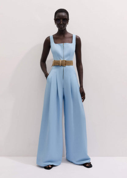 ME+EM Blue Wide-Leg Jumpsuit