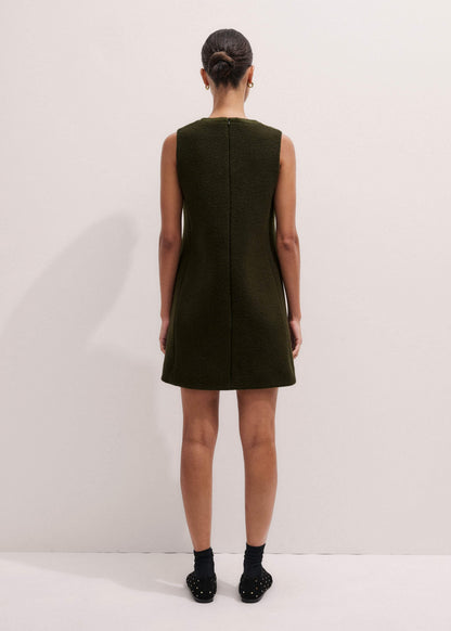 ME+EM Olive Green Shift Mini Dress