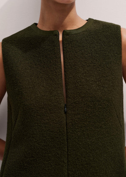 ME+EM Olive Green Shift Mini Dress