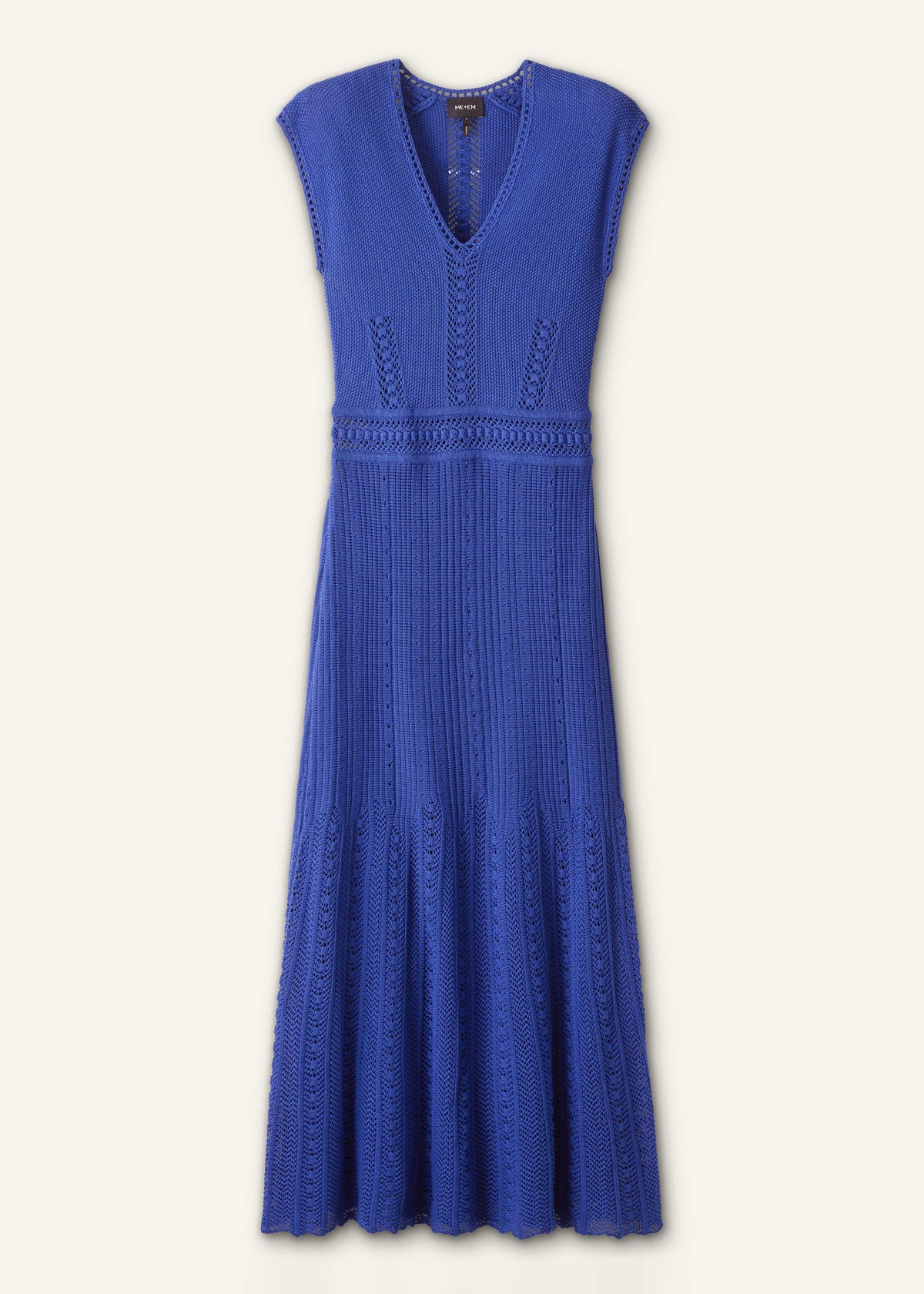 ME+EM Blue Pointelle Maxi Dress