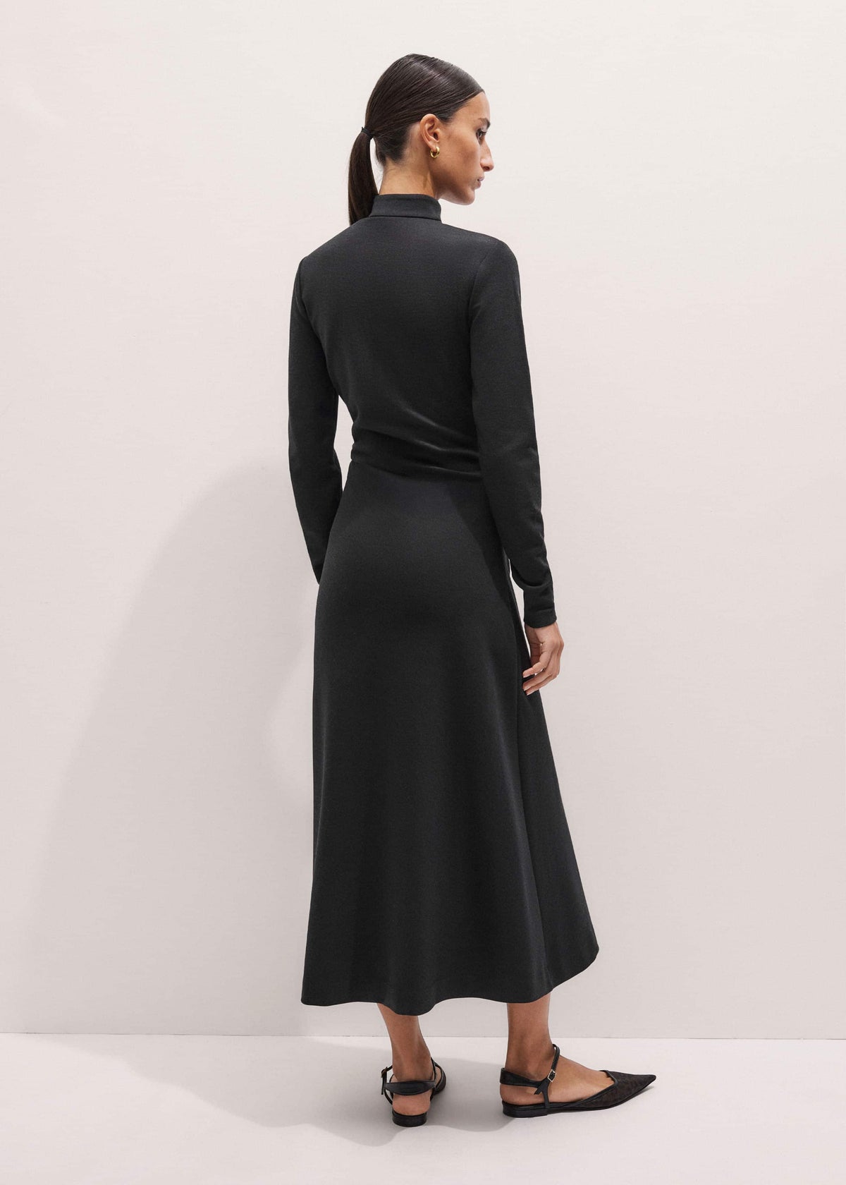 ME+EM Gray Gathered Maxi Dress
