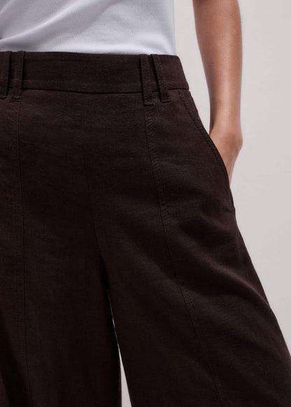 ME+EM Brown Crop Wide-Leg Pant
