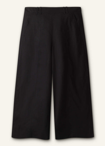 ME+EM Brown Crop Wide-Leg Pant