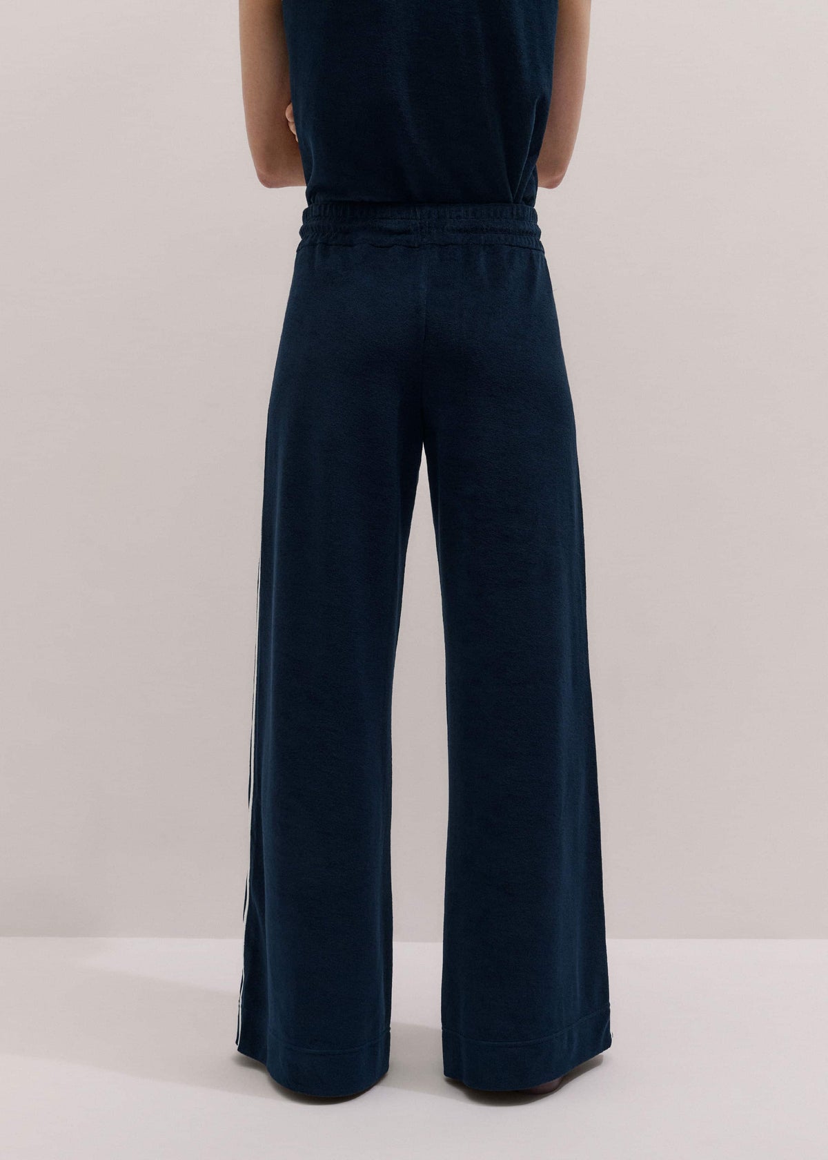ME+EM Navy Rib Trim Track Pant