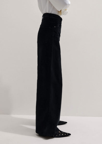 ME+EM Black Ultimate Wide-Leg Pant
