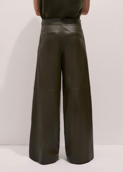 ME+EM Olive Green Wide-Leg Pant