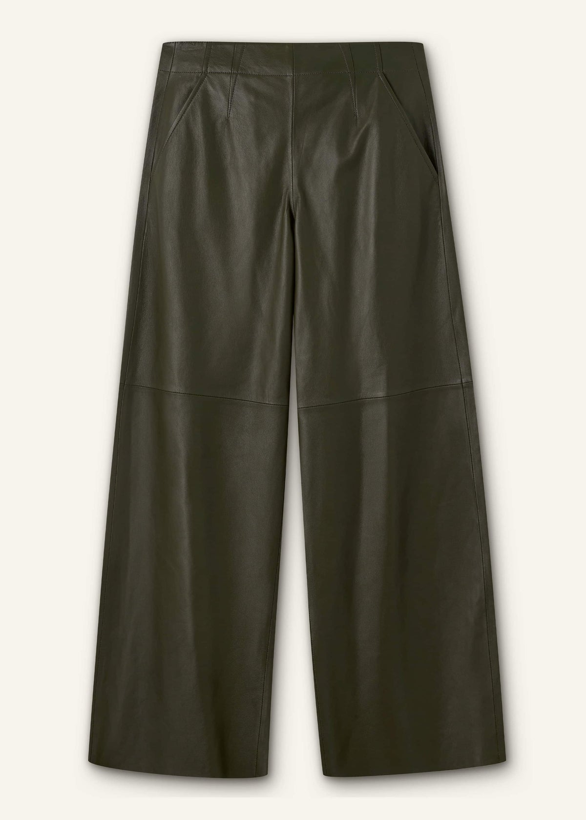 ME+EM Olive Green Wide-Leg Pant