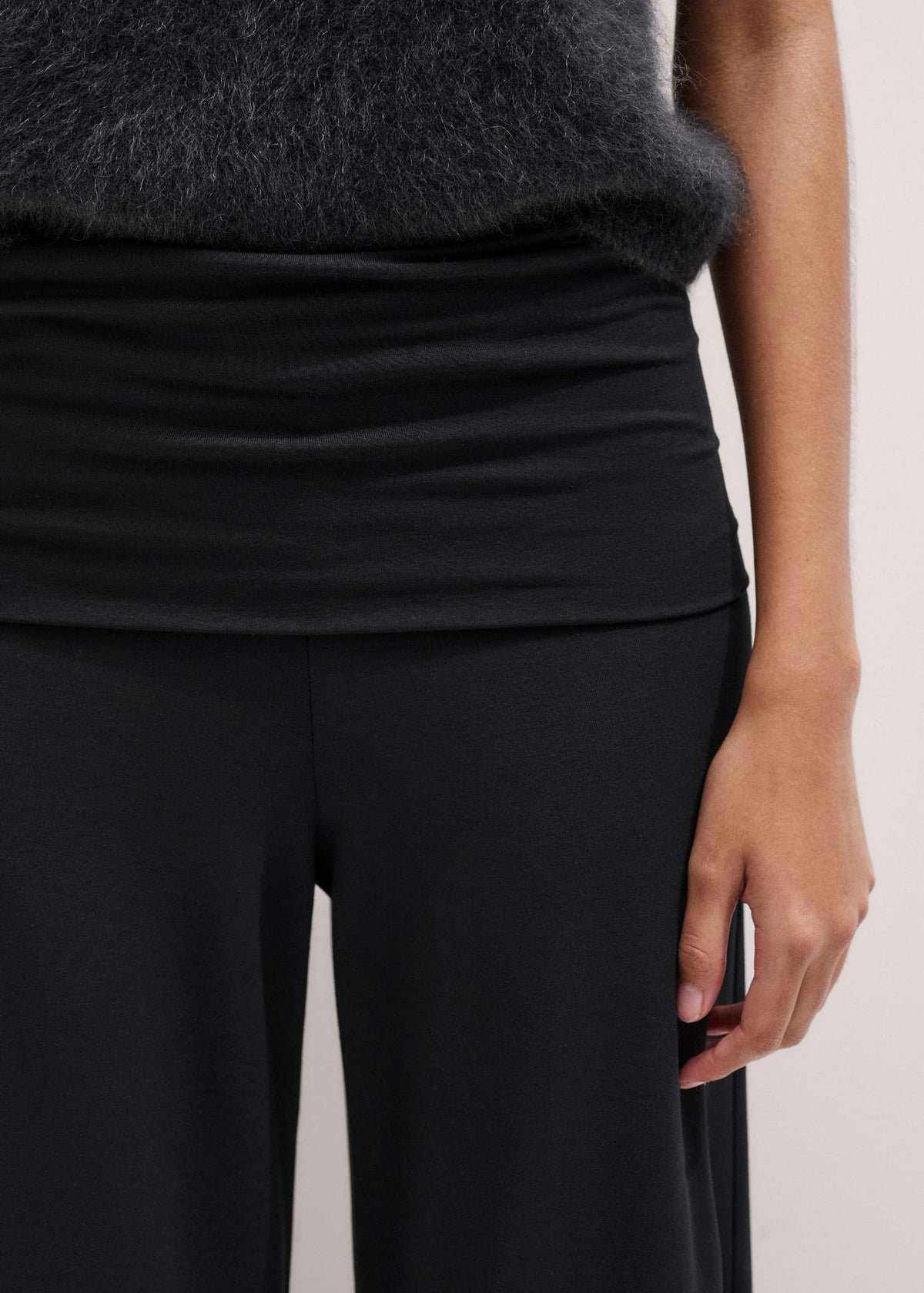 ME+EM Black Super Wide Palazzo Pant