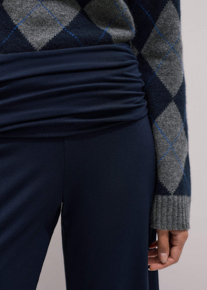 ME+EM Crop Palazzo Pant - Dark Navy Travel Pants |Vacation Shop