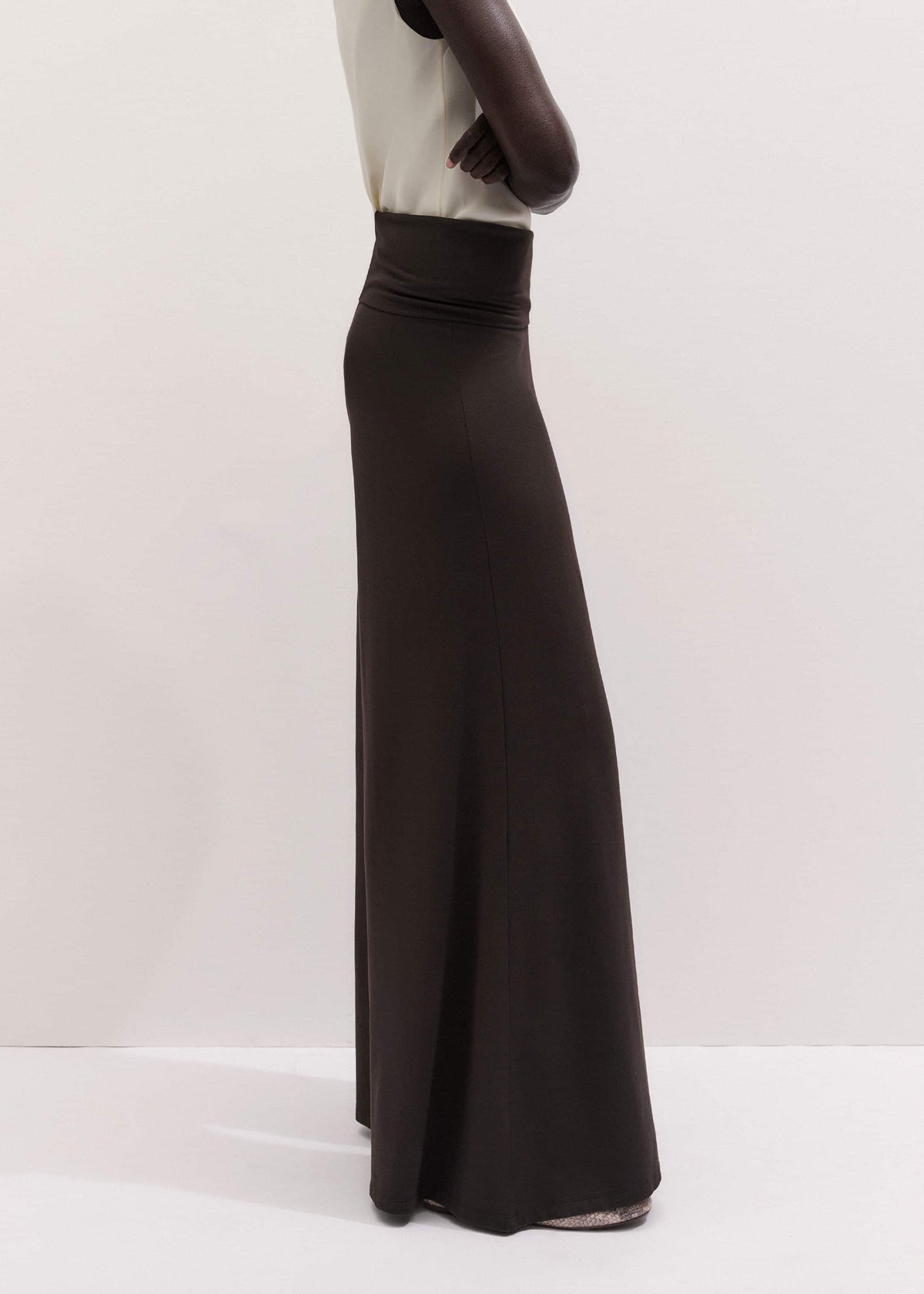 ME+EM Brown Super Wide Palazzo Pant