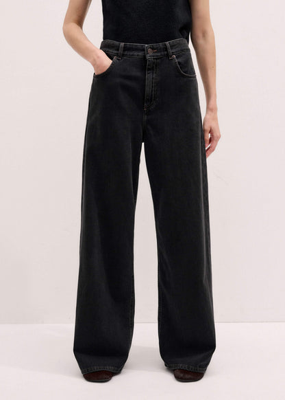 ME+EM Black Every-Wear Baggy Jean