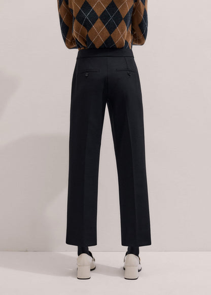 ME+EM Black Slim Crop Tux Pant | Pants