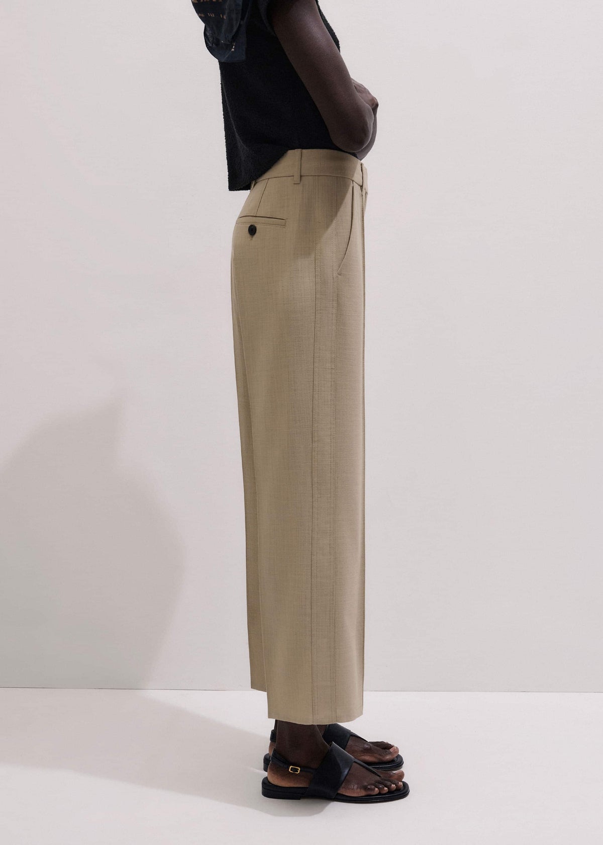 ME+EM Sand Tailored Straight Crop Pant