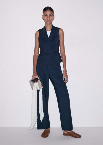 ME+EM Navy Pinstripe Clever Pant