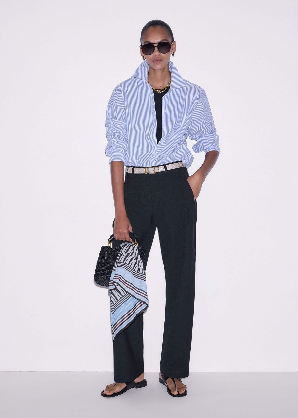 ME+EM Black Clever Tapered Pant