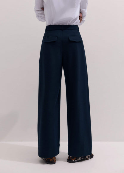 ME+EM Navy Textured Extreme Tapered Pant