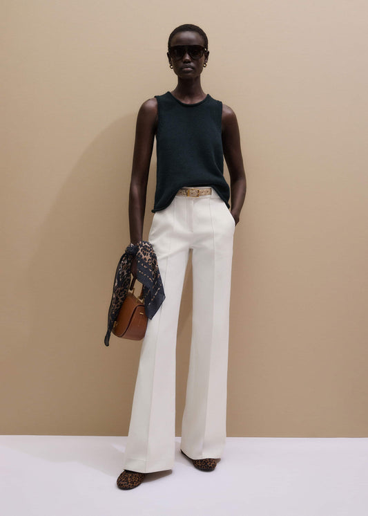 ME+EM Ivory Everyday Leg Elongator Pant