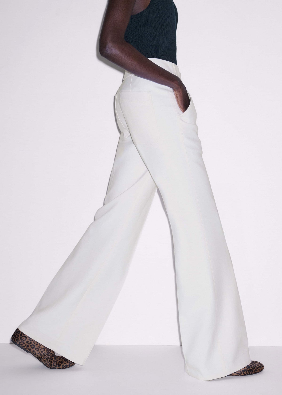 ME+EM Ivory Everyday Leg Elongator Pant