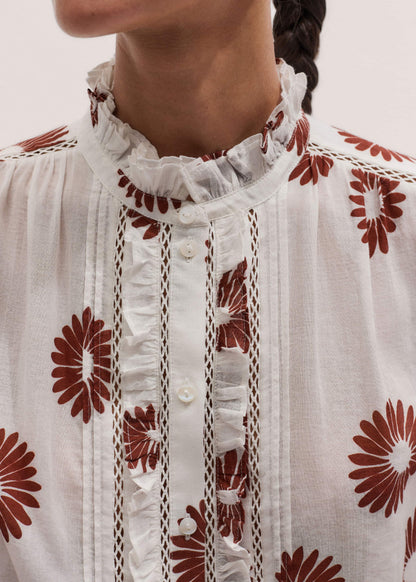 ME+EM Cream Summer Swing Blouse