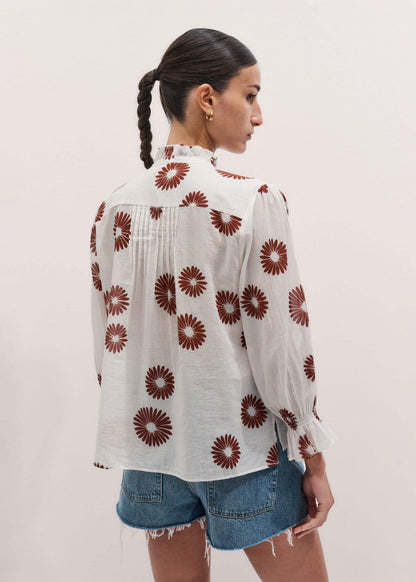 ME+EM Cream Summer Swing Blouse