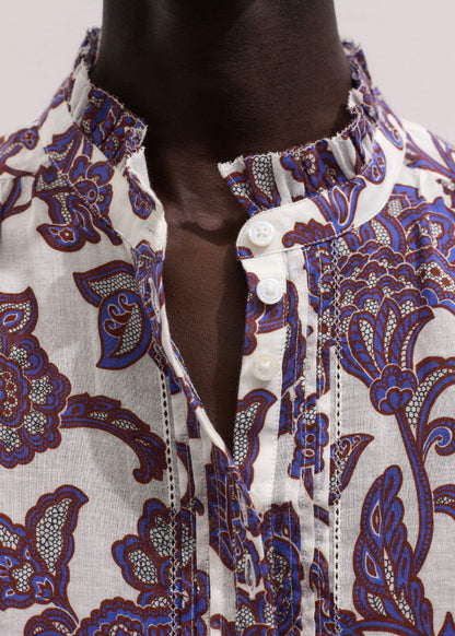 ME+EM Cream Floral Print Blouse