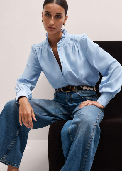 ME+EM Blue Winter Blouse