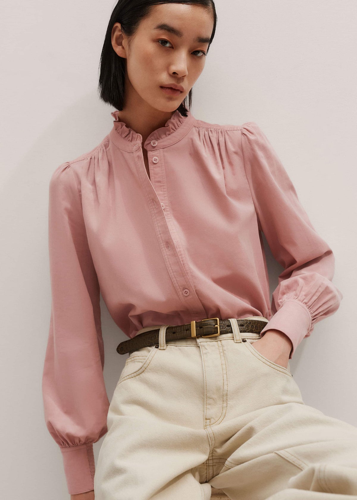 ME+EM Pink Winter Blouse