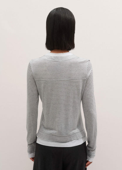 ME+EM Gray Double-Layer Look Long Sleeve Top