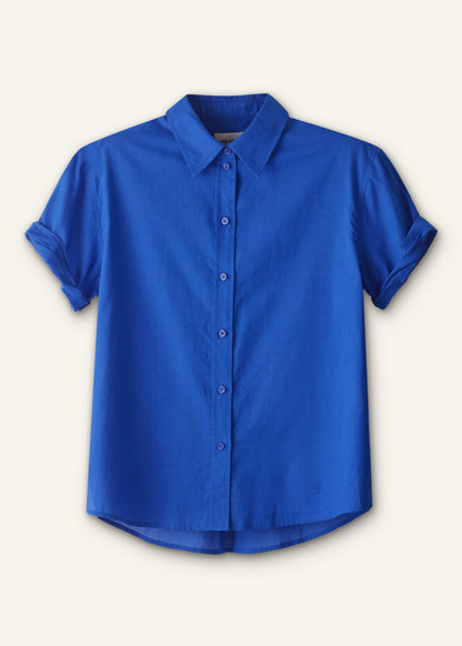 ME+EM Blue Turn-Up Cuff Shirt