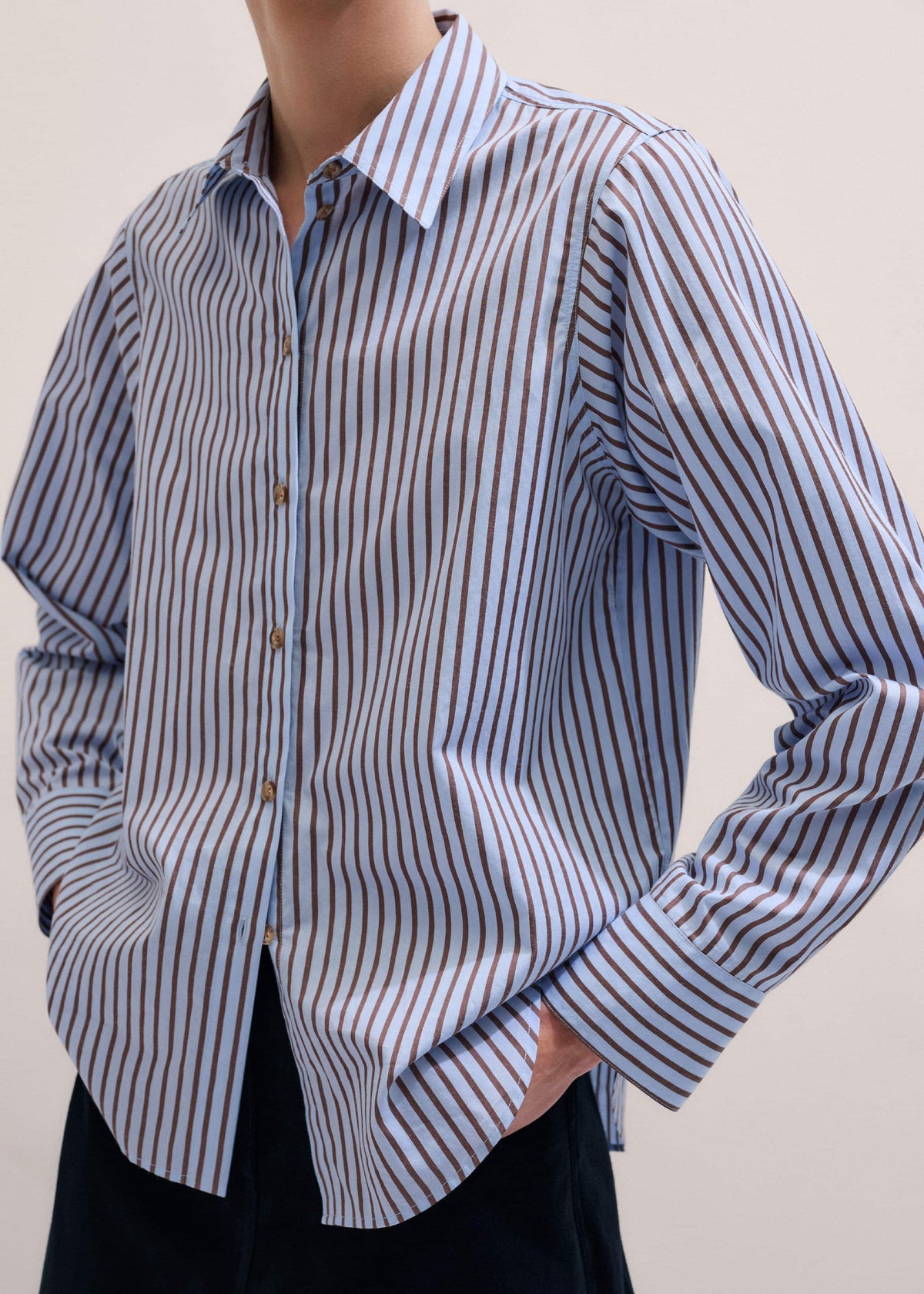 ME+EM Blue Stripe Relaxed Forever Shirt