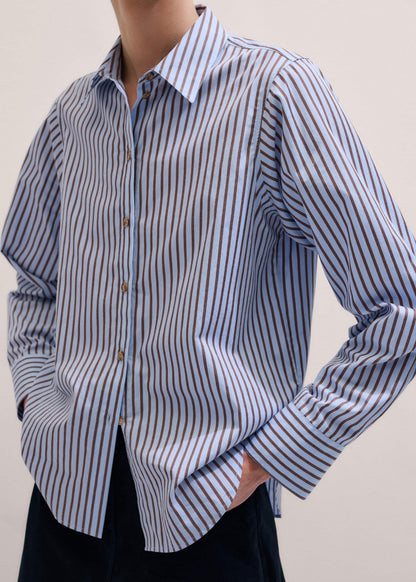 ME+EM Blue Stripe Relaxed Forever Shirt