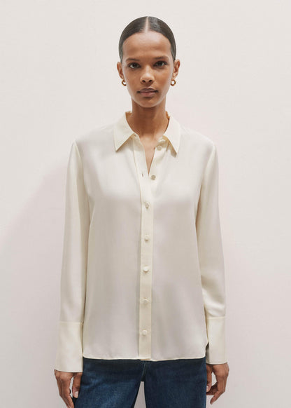 ME+EM Cream Silk Shirt