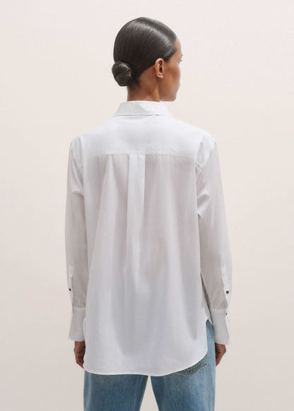 ME+EM White Relaxed Tux Shirt