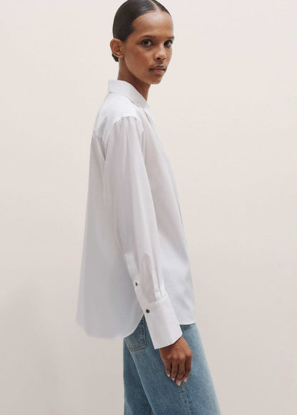 ME+EM White Relaxed Tux Shirt