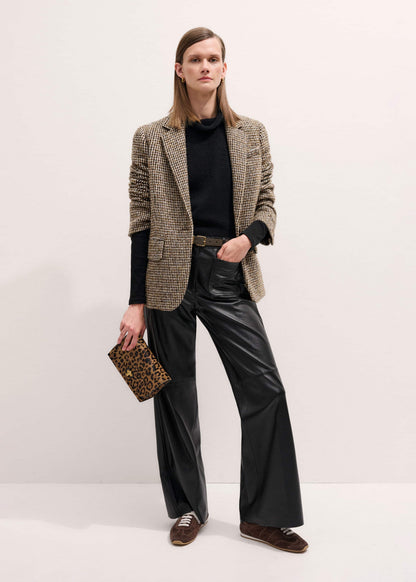 ME+EM Black Cotton Rib Perfect Basic Top