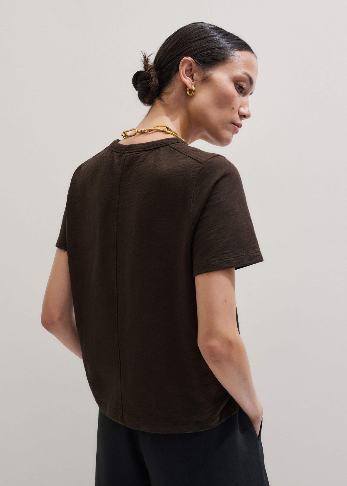 ME+EM Brown Warm Touch Tee
