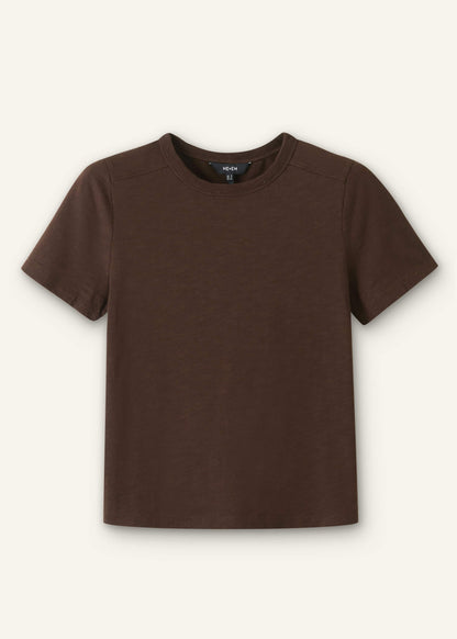 ME+EM Brown Warm Touch Tee