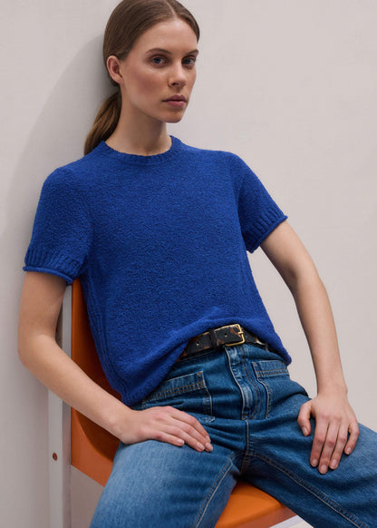 ME+EM Blue Straight Knit Tee